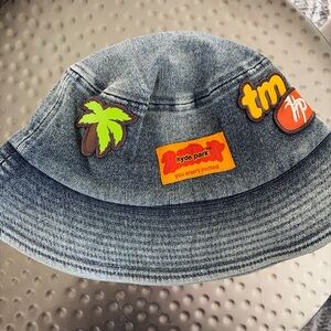 Hyde Park Denim Bucket Hat with Colorful Patches
